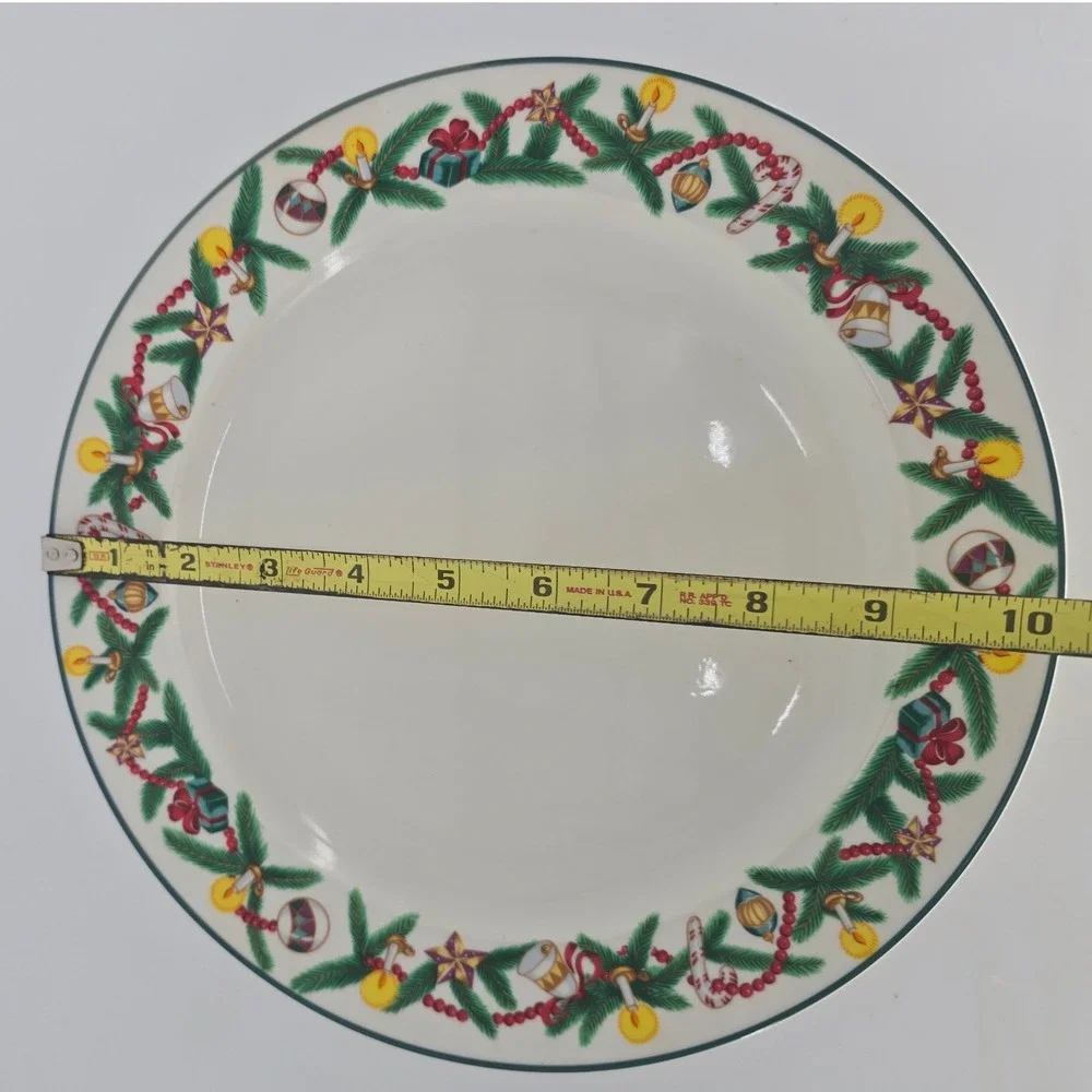 Vintage 1994 Sakura Christmas Cheer Sue Zipkin Stoneware Dinner Plate